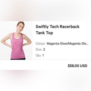 Swiftly Tech Racerback Tank Top - Pink